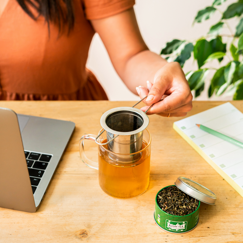Infuser met opvouwbare handgrepen