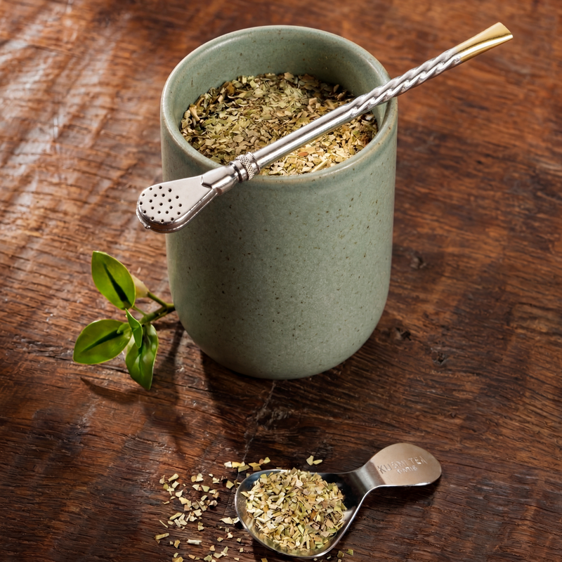 Trinkhalm für Mate-Tee
