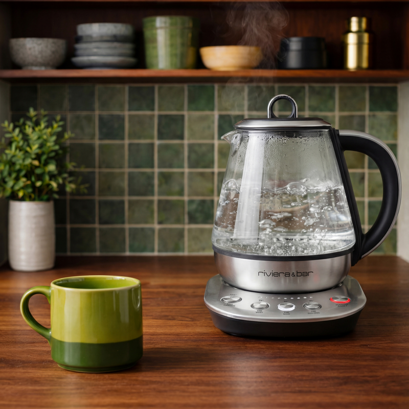 Kompakte Teekanne Wasserkocher Fujian 1L Glas Automatik